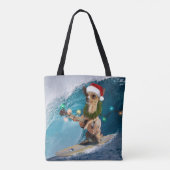 クリスマスチワワサーフィン トートバッグ (裏面)