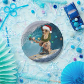 クリスマスチワワサーフィン ペーパープレート (パーティー)