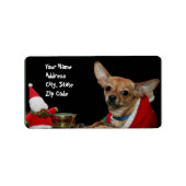 クリスマスチワワ住所 シール (正面)