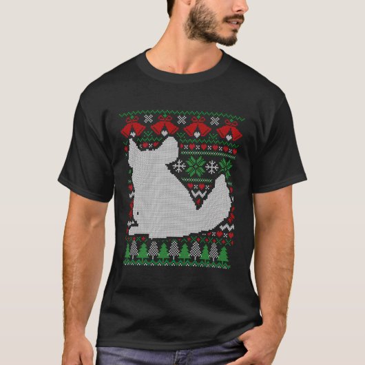 クリスマスチンチラの贈り物 Tシャツ (正面)