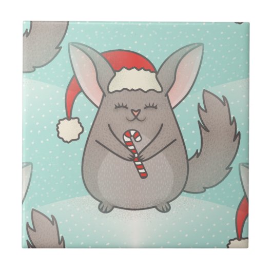 クリスマスチンチラ タイル (正面)