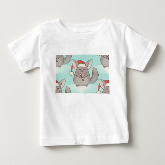 クリスマスチンチラ ベビーTシャツ (正面)