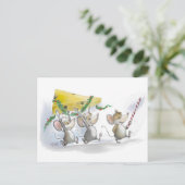 クリスマスチーズのはがきを持ち込む シーズンポストカード (スタンド正面)