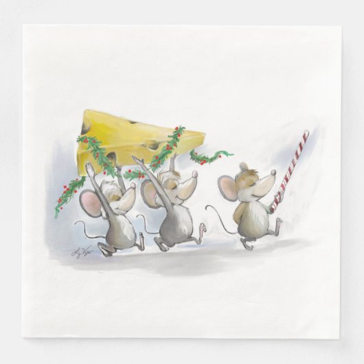 クリスマスチーズの紙ナプキンを持ち込む (正面)