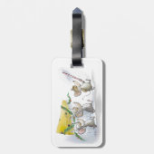 クリスマスチーズの荷札を持ち込む ラゲッジタグ (裏面縦)