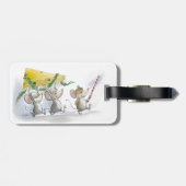 クリスマスチーズの荷札を持ち込む ラゲッジタグ (裏面横)