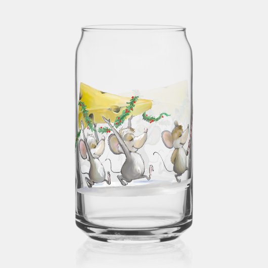 クリスマスチーズを持ち込む ガラス缶 (正面)