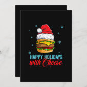 クリスマスチーズバーガーとチーズの幸せな休日 シーズンカード (正面/裏面)