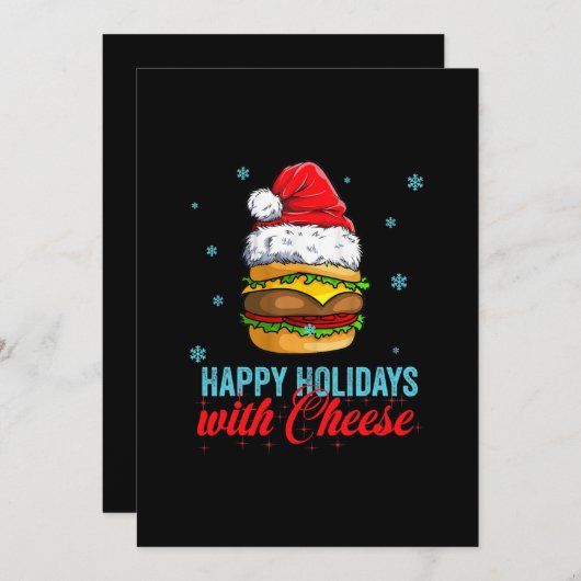 クリスマスチーズバーガーとチーズの幸せな休日 シーズンカード (正面/裏面)