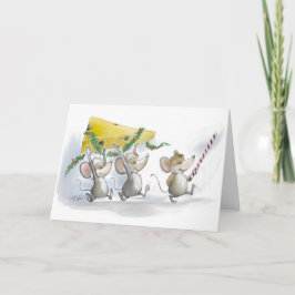 クリスマスチーズホリデーカードを持ち込む シーズンカード