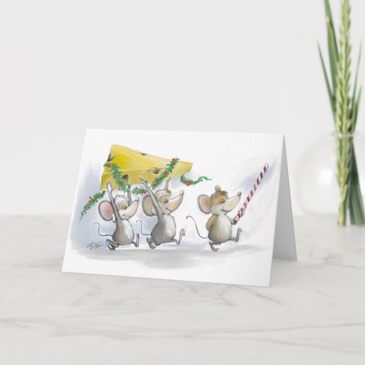 クリスマスチーズホリデーカードを持ち込む シーズンカード (正面)
