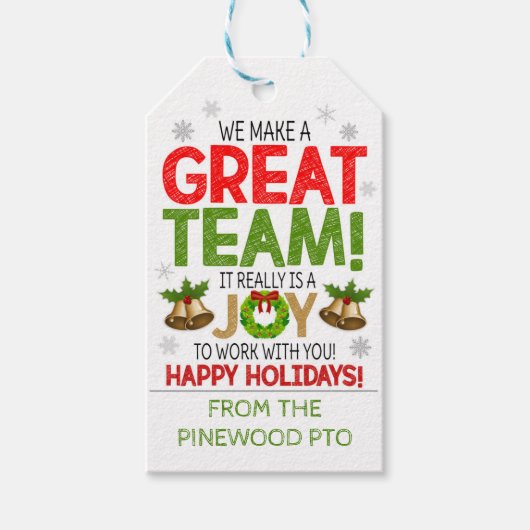 クリスマスチーム素晴らしギフトラベル ギフトタグ (正面)