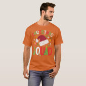 クリスマスチーム クリスマス帽子 少女 Tシャツ (正面フル)