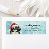 クリスマスチ日本のンドッグ差出人住所ラベル ラベル (インサイチュ)