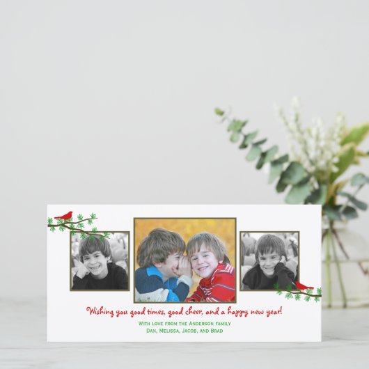 クリスマスツイッターズホリデーフォトカード シーズンカード (スタンド正面)