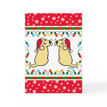 クリスマスツインイエローラブラドールサンタ