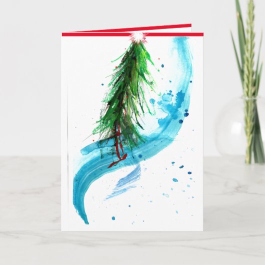 クリスマスツコンテンポラリーリーは季節の魂をとらえる カード (正面)