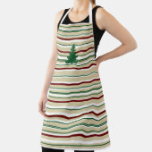 クリスマスツストライプのリー エプロン (インサイチュ)