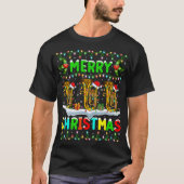 クリスマスツバ照明サンタハットメリークリスマスツバ Tシャツ (正面)