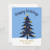 クリスマスツパーソナライズされたリー ポストカード (正面/裏面)