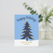 クリスマスツパーソナライズされたリー ポストカード (スタンド正面)