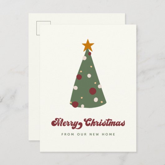 クリスマスツモダンリーを引っ越しました 案内ポストカード (正面/裏面)