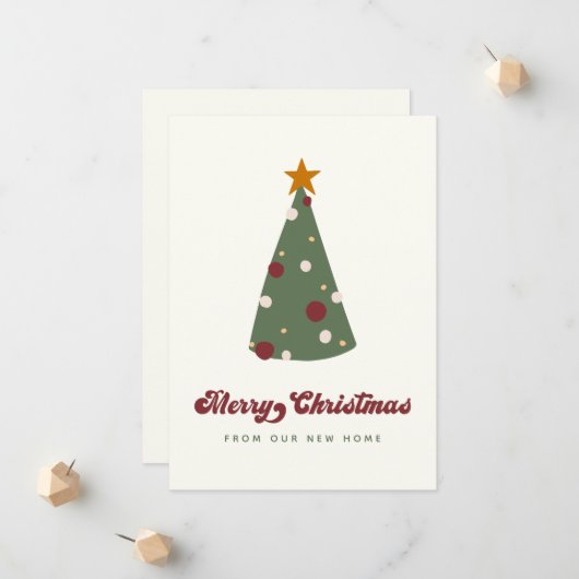 クリスマスツモダンリーを引っ越しました 案内状 (正面/裏面インサイチュ)