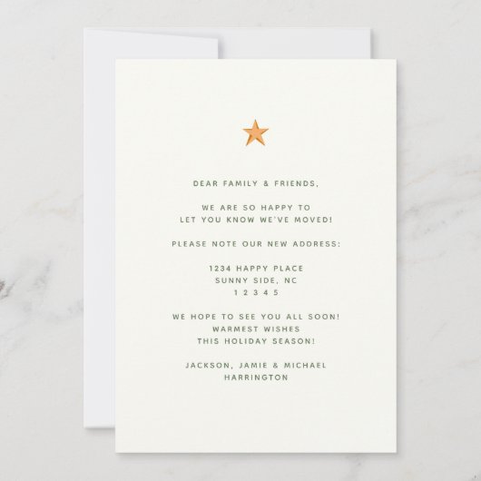クリスマスツモダンリーを引っ越しました 案内状 (裏面)