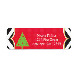 クリスマスツモダンリーキュートホリデー住所 シール