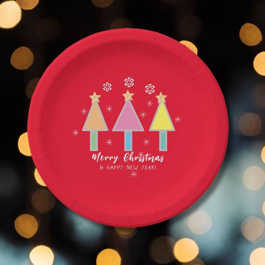 クリスマスツモダンリーポップ・アートのアートヴィンテージキュートカッコいい ペーパープレート