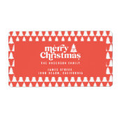 クリスマスツモダンリーレッドホリデシンプルースタイリッシュl ラベル (正面)