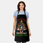 クリスマスツリーああ寿司クリスマスツリー食日本の品Ja エプロン (着用した状態)