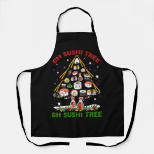 クリスマスツリーああ寿司クリスマスツリー食日本の品Ja エプロン