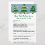 クリスマスツリーあなたがどれほど赤ちゃんシャワーを知っているか (正面/裏面)