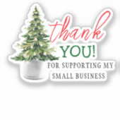 クリスマスツリーありがとうビジネスのバルク シール (正面)