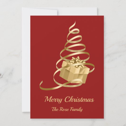 クリスマスツリーあり シーズンカード (正面)