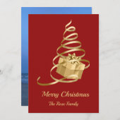 クリスマスツリーあり シーズンカード (正面/裏面)