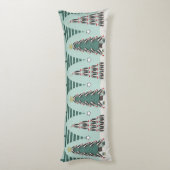 クリスマスツリーおもしろいをパーソナライズした奇妙なペンギン ボディピロー (裏面 (縦))