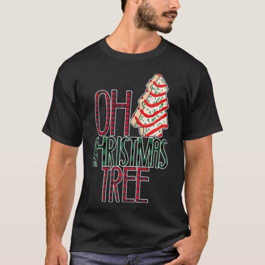 クリスマスツリーおもしろいケーキ Tシャツ (正面)