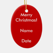 クリスマスツリーおもしろいフォトツリー実在の引用文 セラミックオーナメント (裏面)