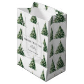 クリスマスツリーからのメッセージ 名前入り ミディアムペーパーバッグ (正面アングル)