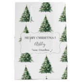 クリスマスツリーからのメッセージ 名前入り ミディアムペーパーバッグ (裏面)