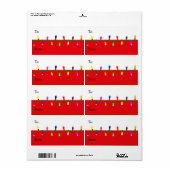 クリスマスツリーからライトギフトラベル ラベル (フルシート)