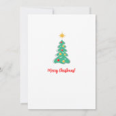 クリスマスツリーかわいい子犬サンタハットパーティー 招待状 (裏面)