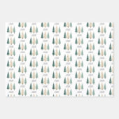 クリスマスツリーかわいい ラッピングペーパーシート (正面3)