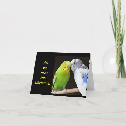 「クリスマスツリーがなくても、キスはできる」 カード (正面)