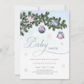 クリスマスツリーが冬の性別を明らかにする 招待状 (正面)