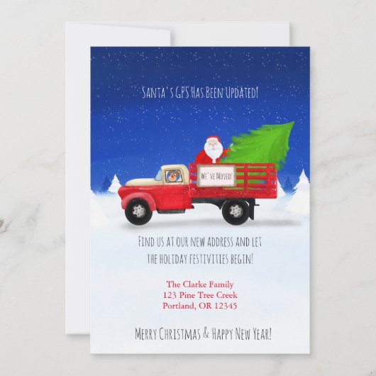 クリスマスツリーが動くサンタインヴィンテージトラック 案内状 (正面)
