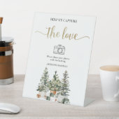 クリスマスツリーが私たちを助けて愛のサインを捉える 台座サイン (インサイチュ)