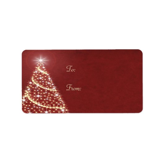 クリスマスツリーきらめく ラベル (正面)